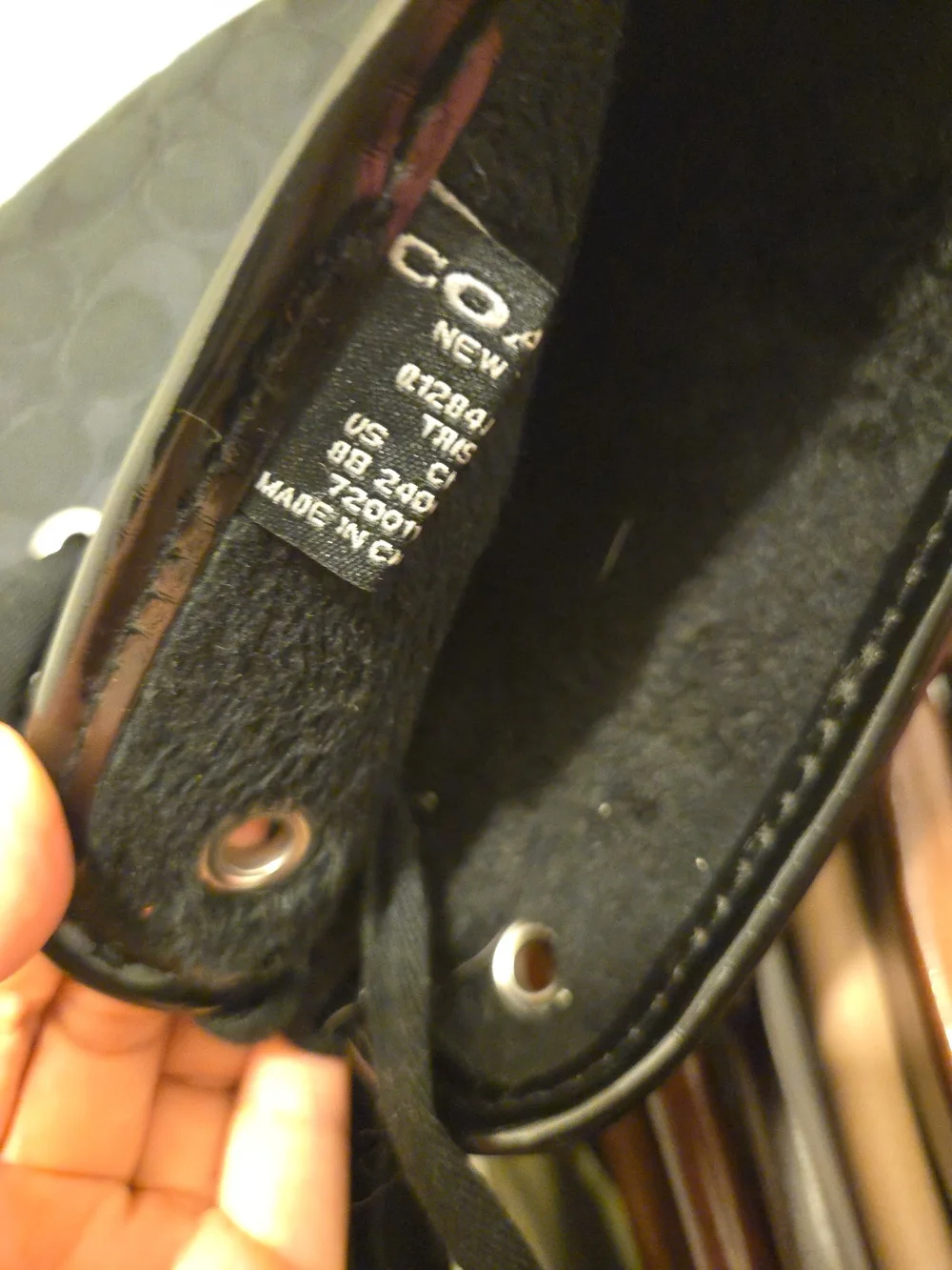 Coach Black Lace-Up Signature  Boots